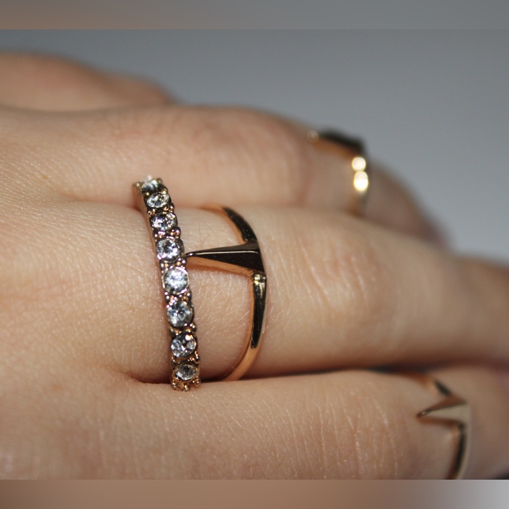 Forever21- Bundle of Gold Rings - Picture 3 of 5